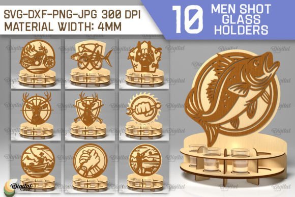 Lote De Portavasos Para Chupitos Creativo Digital